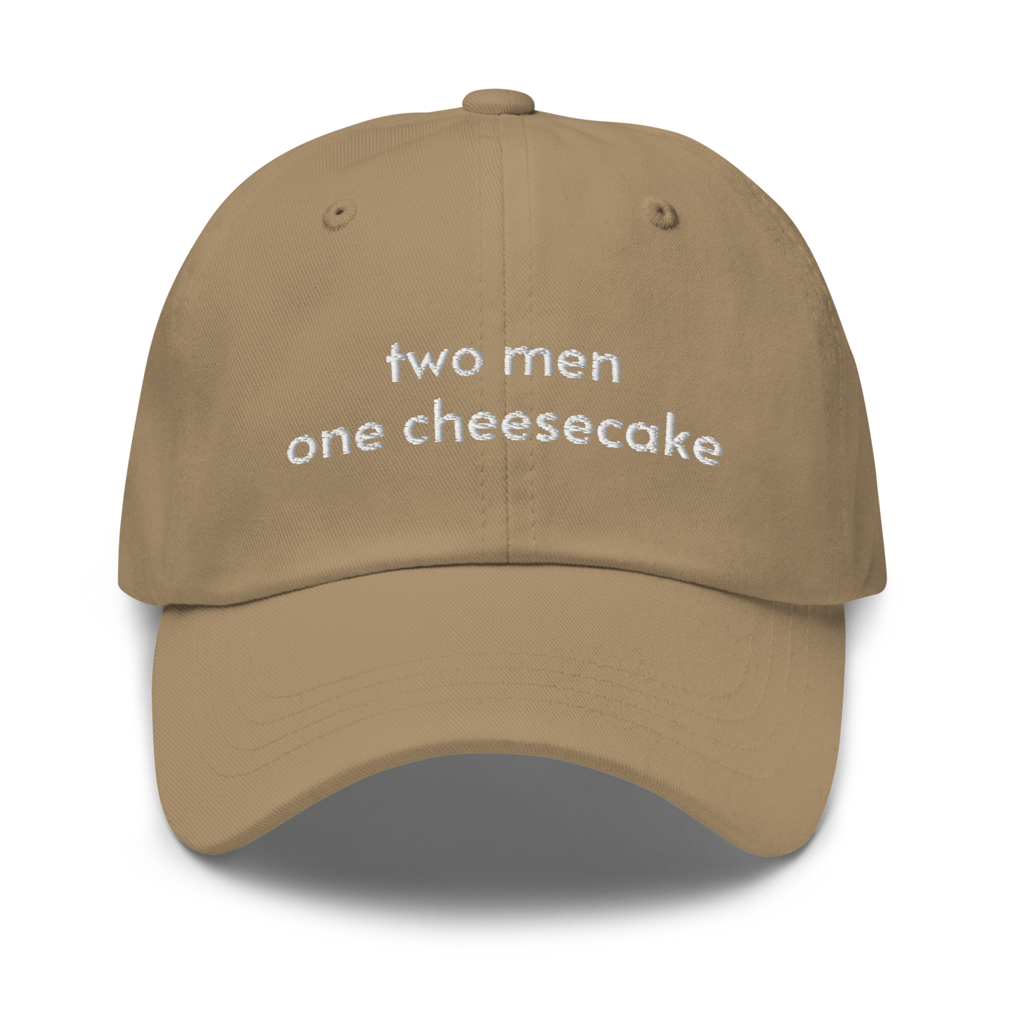 two men one cheesecake