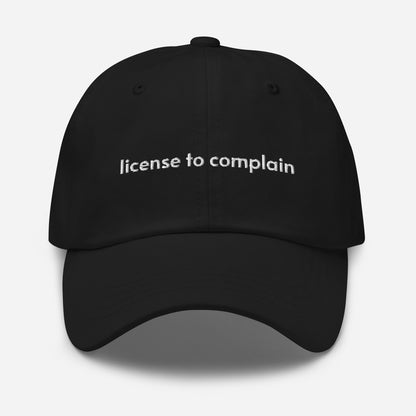 license to complain