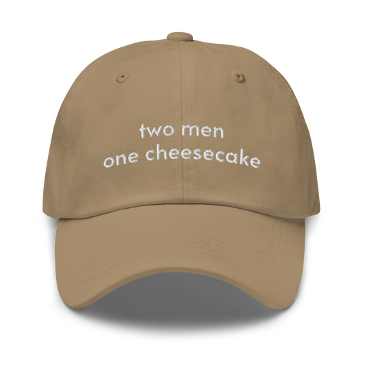 two men one cheesecake